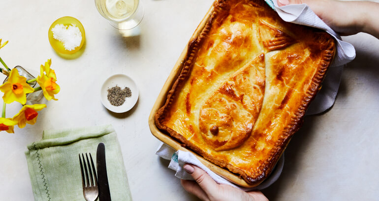 Celebration Smoked Fish and Haddock Puff Pastry Pie