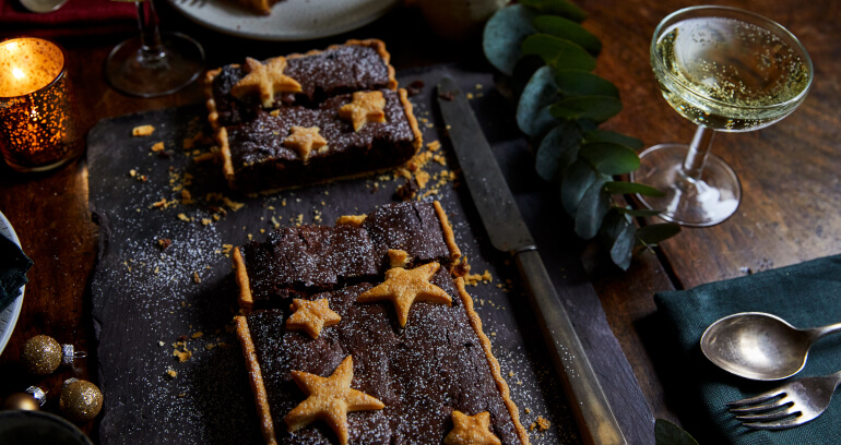 Christmas Star Brownie & Mincemeat Tart
