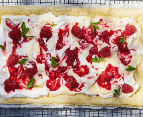 Raspberry & Creamy Custard Open Tart