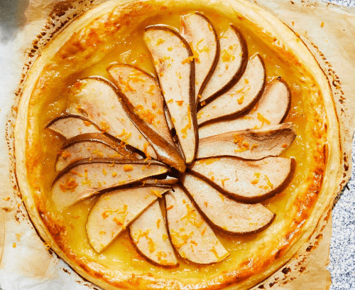 Pear & Ginger Marmalade Puff Tart