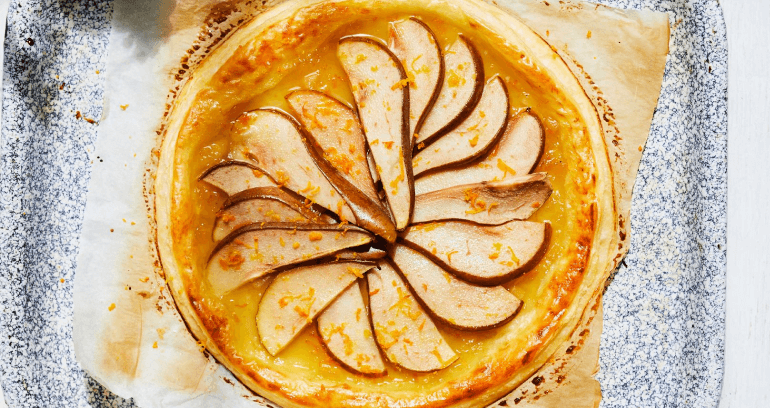 Pear & Ginger Marmalade Puff Tart