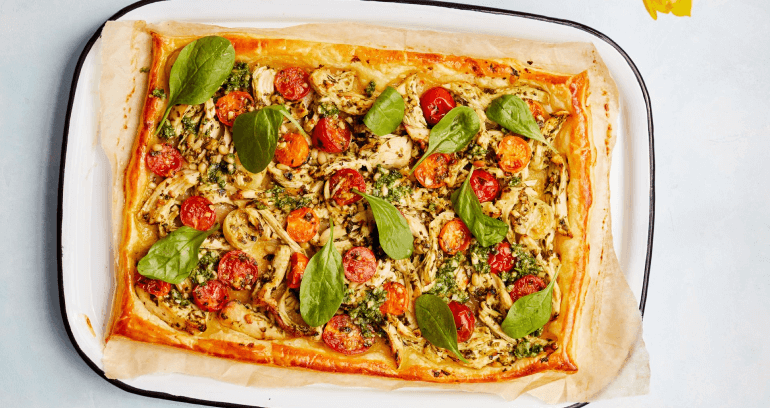 Chicken & Pesto Tart