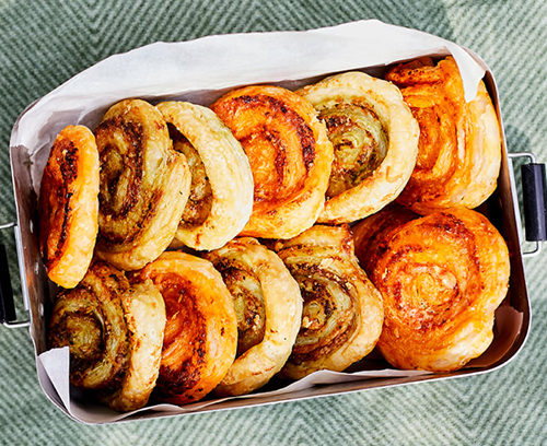 parmesan pesto pinwheels