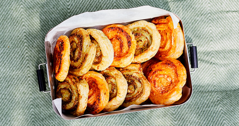 parmesan pesto pinwheels