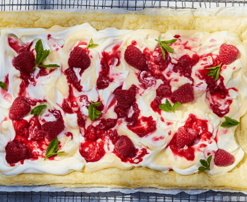 Raspberry & Creamy Custard Open Tart