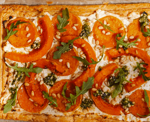 Roast Butternut Squash & Feta Tart