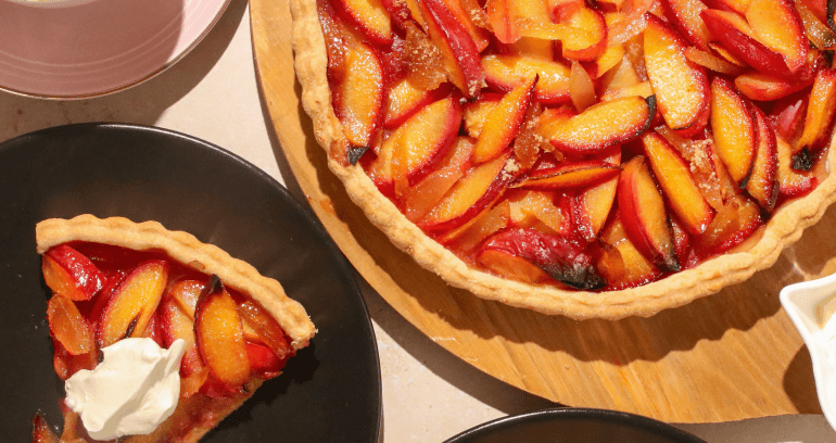 Plum & Ginger Autumn Tart